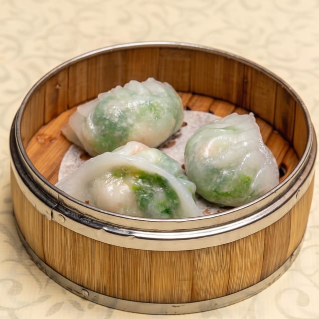 翡翠豆菌餃 [Pea Sprout & Shrimp Dumpling] Lunch.